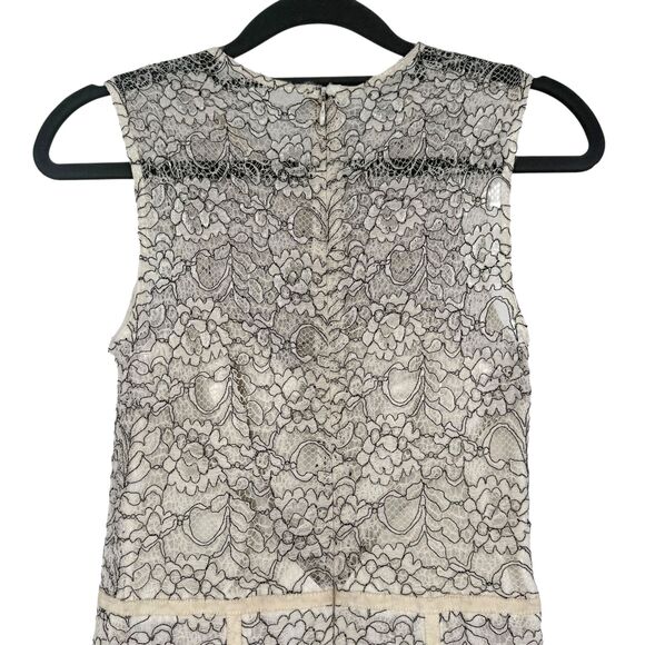 Jill Stuart Sheath Dress Size 2 White Love Glow Embroidered Lace Sleeveless GUC - Picture 11 of 16